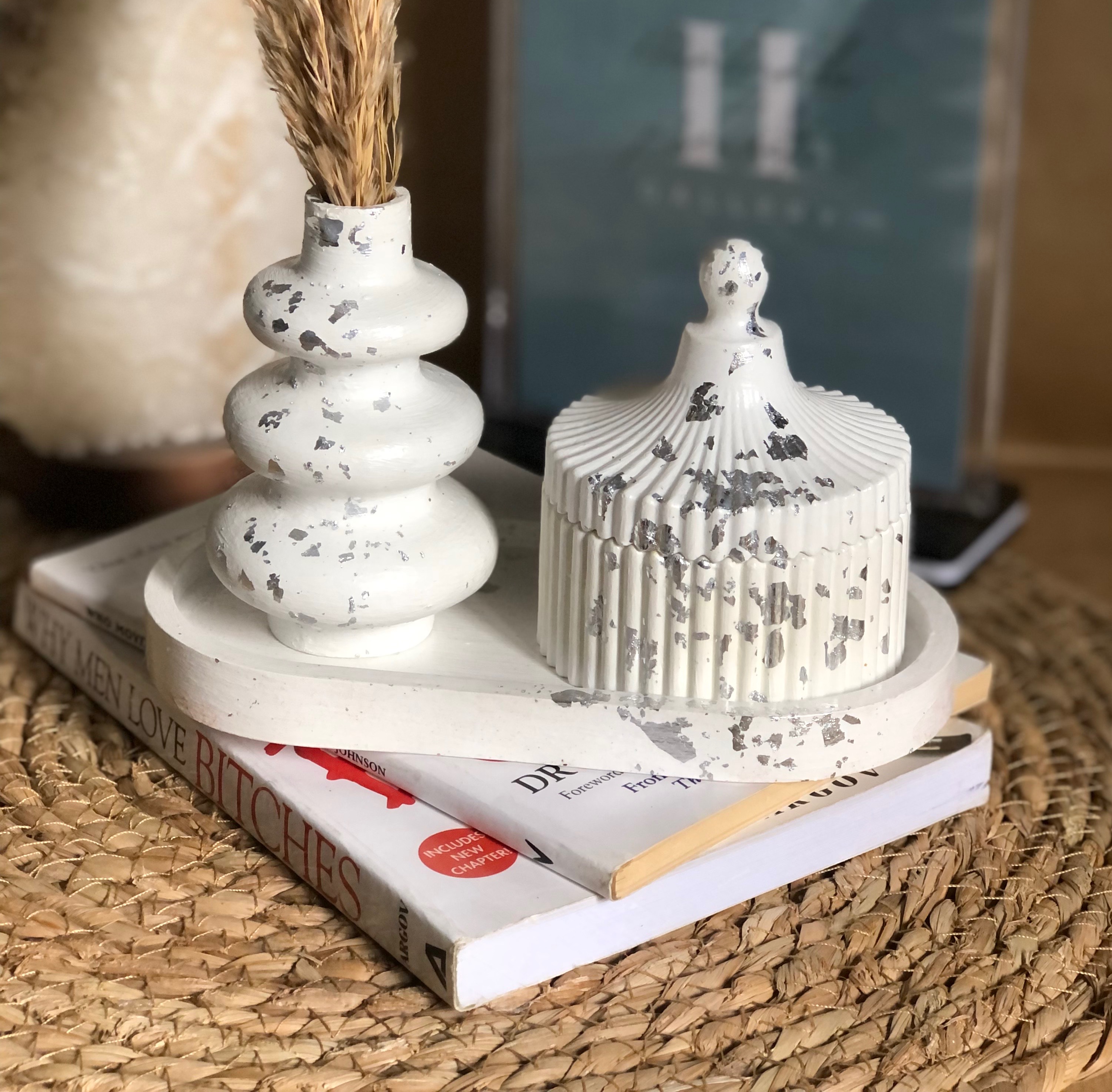 Silver white set